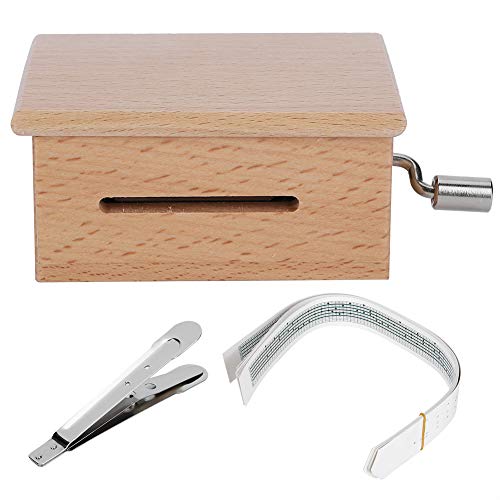 Ozgkee Spieluhr, DIY Musikbox Teile Handkurbel Spieluhr aus Holz mit Locher und 7 Stück Blankopapier Spieluhr Geschenk Ozgkee Spieluhr, DIY Musikbox Teile Handkurbel Spieluhr aus Holz mit Locher und 7 Stück Blankopapier Spieluhr Geschenk von Ozgkee