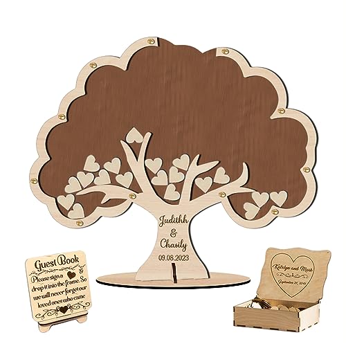 Ozinna Personalisiertes Hochzeitsgästebuch mit Baum als Alternative, rustikales Hochzeitsgästebuch für Empfangsgäste zum Unterschreiben mit Holz-Baumumrandung, Schild im Buch für Hochzeit, Babyparty, Ozinna Personalisiertes Hochzeitsgästebuch mit Baum als Alternative, rustikales Hochzeitsgästebuch für Empfangsgäste zum Unterschreiben mit Holz-Baumumrandung, Schild im Buch für Hochzeit, Babyparty, von Ozinna