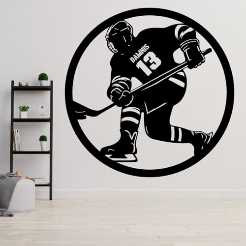 Personalisiert Wandtattoo Eishockey mit Name und Nummer Wandaufkleber Wandsticker für Kinderzimmer Wohnzimmer Schlafzimmer Wanddeko,Geschenk für Kinder Junge Teenager Männer Personalisiert Wandtattoo Eishockey mit Name und Nummer Wandaufkleber Wandsticker für Kinderzimmer Wohnzimmer Schlafzimmer Wanddeko,Geschenk für Kinder Junge Teenager Männer von Ozinna