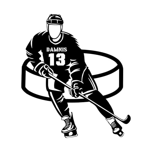 Personalisiert Wandtattoo Eishockey mit Name und Nummer Wandaufkleber Wandsticker für Kinderzimmer Wohnzimmer Schlafzimmer Wanddeko,Geschenk für Kinder Junge Teenager Männer Personalisiert Wandtattoo Eishockey mit Name und Nummer Wandaufkleber Wandsticker für Kinderzimmer Wohnzimmer Schlafzimmer Wanddeko,Geschenk für Kinder Junge Teenager Männer von Ozinna