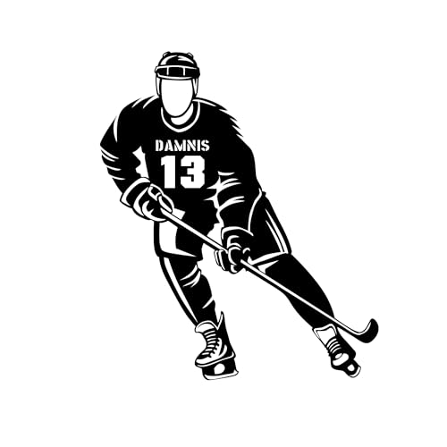 Personalisiert Wandtattoo Eishockey mit Name und Nummer Wandaufkleber Wandsticker für Kinderzimmer Wohnzimmer Schlafzimmer Wanddeko,Geschenk für Kinder Junge Teenager Männer Personalisiert Wandtattoo Eishockey mit Name und Nummer Wandaufkleber Wandsticker für Kinderzimmer Wohnzimmer Schlafzimmer Wanddeko,Geschenk für Kinder Junge Teenager Männer von Ozinna