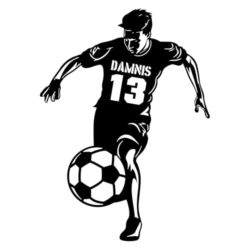 Personalisiert Wandtattoo Fussball mit Name und Nummer,Fußballspieler Wandaufkleber Wandsticker für Kinderzimmer Wohnzimmer Schlafzimmer Wanddeko,Geschenk für Kinder Junge Teenager Männer Personalisiert Wandtattoo Fussball mit Name und Nummer,Fußballspieler Wandaufkleber Wandsticker für Kinderzimmer Wohnzimmer Schlafzimmer Wanddeko,Geschenk für Kinder Junge Teenager Männer von Ozinna