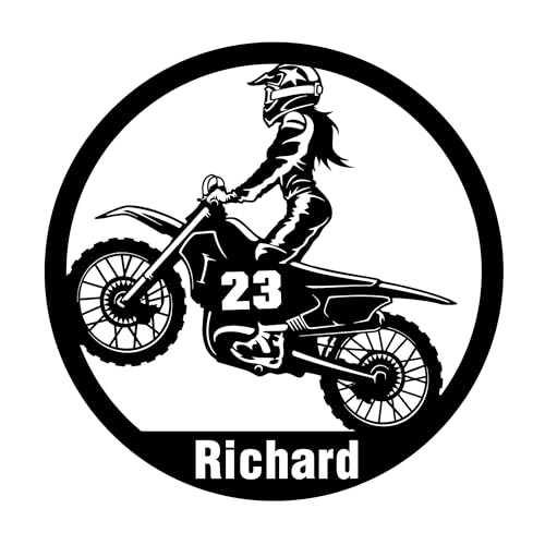 Personalisiert Wandtattoo Motorrad mit Name und Nummer Dirt Bike Wandaufkleber Wandsticker für Kinderzimmer Wohnzimmer Schlafzimmer Wanddeko,Geschenk für Kinder Junge Teenager Männer Personalisiert Wandtattoo Motorrad mit Name und Nummer Dirt Bike Wandaufkleber Wandsticker für Kinderzimmer Wohnzimmer Schlafzimmer Wanddeko,Geschenk für Kinder Junge Teenager Männer von Ozinna