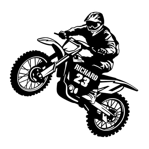 Personalisiert Wandtattoo Motorrad mit Name und Nummer Dirt Bike Wandaufkleber Wandsticker für Kinderzimmer Wohnzimmer Schlafzimmer Wanddeko,Geschenk für Kinder Junge Teenager Männer Personalisiert Wandtattoo Motorrad mit Name und Nummer Dirt Bike Wandaufkleber Wandsticker für Kinderzimmer Wohnzimmer Schlafzimmer Wanddeko,Geschenk für Kinder Junge Teenager Männer von Ozinna