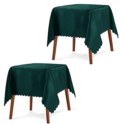 P Pothuiny Satin-Tischdecke, quadratisch, 137 x 137 cm, Satin, heller, glatter Stoff, Dekoration für Hochzeit, Bankett, Party, Esszimmer, Grün, 2 Stück P Pothuiny Satin-Tischdecke, quadratisch, 137 x 137 cm, Satin, heller, glatter Stoff, Dekoration für Hochzeit, Bankett, Party, Esszimmer, Grün, 2 Stück von P Pothuiny