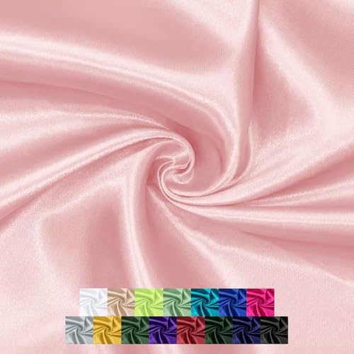 P Pothuiny Satinstoff in Blush Pink, 4,5 m x 152,4 cm breit, seidiger Charmeuse-Satin-Stoff für Brautschmuck, Hochzeitskleid, Dekoration, DIY, Bekleidung, Handwerk P Pothuiny Satinstoff in Blush Pink, 4,5 m x 152,4 cm breit, seidiger Charmeuse-Satin-Stoff für Brautschmuck, Hochzeitskleid, Dekoration, DIY, Bekleidung, Handwerk von P Pothuiny