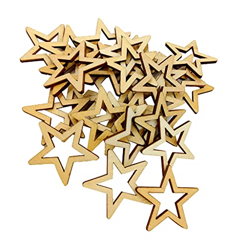 P Prettyia 25er Pack Holzsterne Holz Scheiben Holzscheiben für DIY Basteln Weihnachten Hochzeit Geburtztag Feiertag Dekoration - Natürliche Farbe, 50mm 30pcs P Prettyia 25er Pack Holzsterne Holz Scheiben Holzscheiben für DIY Basteln Weihnachten Hochzeit Geburtztag Feiertag Dekoration - Natürliche Farbe, 50mm 30pcs von P Prettyia
