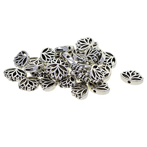 P Prettyia 30x Tibetisches Silber Aushöhlen Buddha Zwischenperlen Metall Perlen Beads Schmuckperlen für Schmuckherstellung von P Prettyia