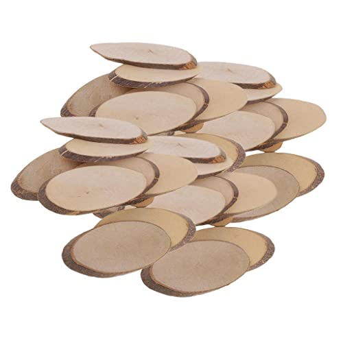 P Prettyia 40 Stück Oval Holzscheiben Scheiben zum Basteln Dekorieren P Prettyia 40 Stück Oval Holzscheiben Scheiben zum Basteln Dekorieren von P Prettyia
