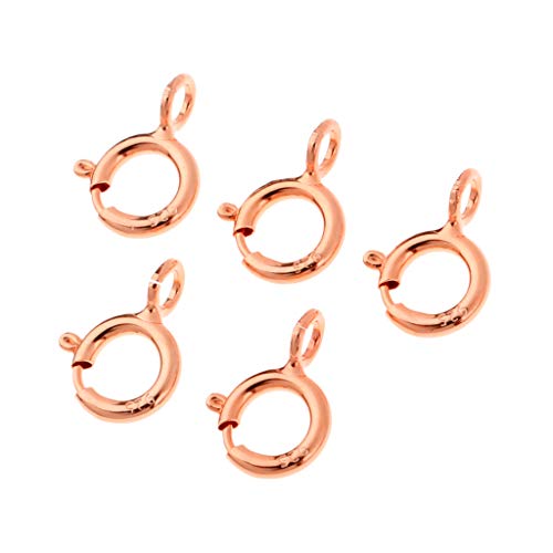 P Prettyia 5 Stücke 925 Sterling Silber Federringe Verschlüsse Schmuck Machen Steckverbinder Verschlüsse Für Halskette Armband - Rose Gold P Prettyia 5 Stücke 925 Sterling Silber Federringe Verschlüsse Schmuck Machen Steckverbinder Verschlüsse Für Halskette Armband - Rose Gold von P Prettyia