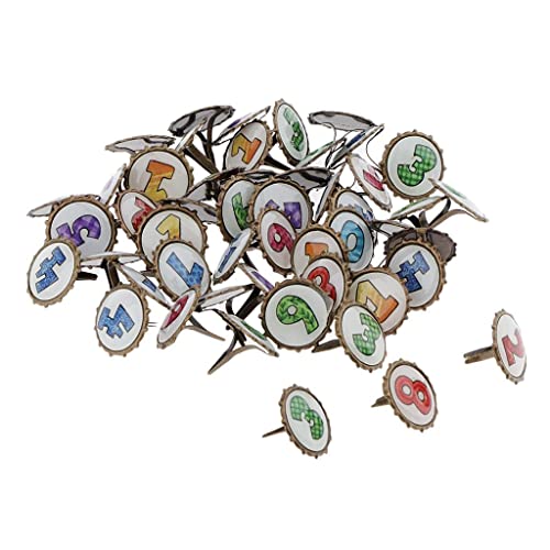 P Prettyia 50/100 pcs Mini Brads Musterklammern Musterbeutelklammern Verschlussklammern Klammern mit Rundkopf Metall Bastelklammern für Scrapbooking Basteln - 15x10mm P Prettyia 50/100 pcs Mini Brads Musterklammern Musterbeutelklammern Verschlussklammern Klammern mit Rundkopf Metall Bastelklammern für Scrapbooking Basteln - 15x10mm von P Prettyia
