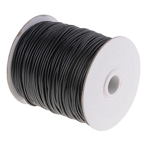 P Prettyia 80m 2mm Leder gewachst Wachs Baumwolle Thread Cord Ledergarn Nähen Handwerk - Schwarz P Prettyia 80m 2mm Leder gewachst Wachs Baumwolle Thread Cord Ledergarn Nähen Handwerk - Schwarz von P Prettyia