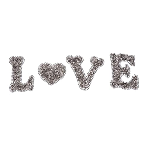P Prettyia Bügelbild Aufbügler Bügelstrass Strassapplikationen zum Aufbügeln- Love Liebe Herz für Kleidung, Taschen, Hosen-Love P Prettyia Bügelbild Aufbügler Bügelstrass Strassapplikationen zum Aufbügeln- Love Liebe Herz für Kleidung, Taschen, Hosen-Love von P Prettyia