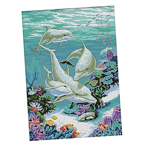 P Prettyia Kreuzstichpackung gezählter Kreuzstich - Sea Fishes World - Stickbild Stickvorlage vorgedruckt für Haus Dekor / Geschenk von P Prettyia