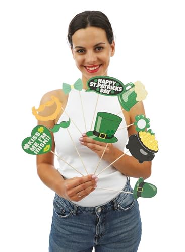 P'tit Clown - 23250 | Photobooth Saint Patrick's Patrick's Day – 10 Stück – Beleuchten Sie Ihre Feierlichkeiten mit einem Hauch von Irland von P'tit Clown