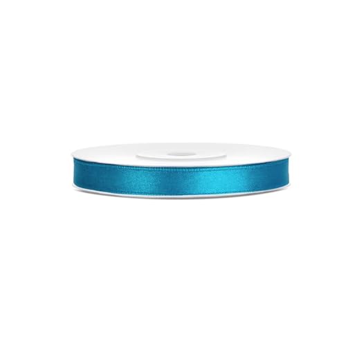 SATINBAND 25m x 6mm HOCHZEIT DEKOBAND Geschenkband Antennenband Schleifenband, Farbe:TÜRKIS SATINBAND 25m x 6mm HOCHZEIT DEKOBAND Geschenkband Antennenband Schleifenband, Farbe:TÜRKIS von P&D