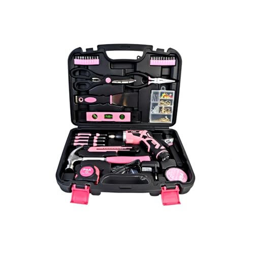 P & K 135-teiliges Werkzeugset im pinken Koffer – Perfekte Geschenkidee für DIY-Enthusiasten und Reparaturarbeiten P & K 135-teiliges Werkzeugset im pinken Koffer – Perfekte Geschenkidee für DIY-Enthusiasten und Reparaturarbeiten von P & K