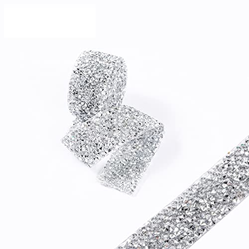 P9IDEDFH 80 cm Kristall-Strassband Diamant-Strass-Bling-Bänder Rolle für Kleidungsstücke DIY-Dekorationen (Farbe: SZJT-05, Größe: 2,5) (Szjt 02) von P9IDEDFH