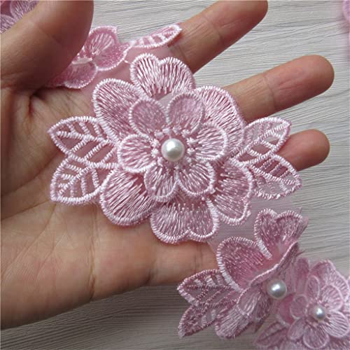 Perlenblume bestickte Spitzenkante Band Stoff Patchwork Hochzeitskleid DIY Nähzubehör Handwerk (Farbe: Grün, Größe: Einheitsgröße) (Einheitsgröße) von P9IDEDFH