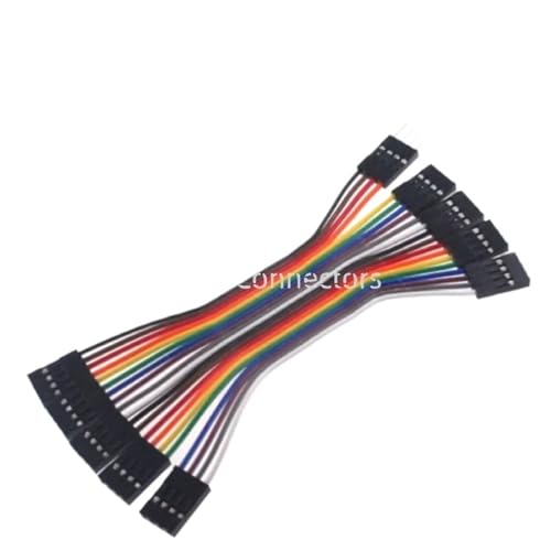 PABVRPYT 10 x Dupont-Kabelverbinder weiblich/männlich, 2,54 mm Durchgang, 2-polig und 3-polig, Überbrückungskabel 10, 20 und 30 cm. (20 cm, MALE TO MALE_2P) von PABVRPYT