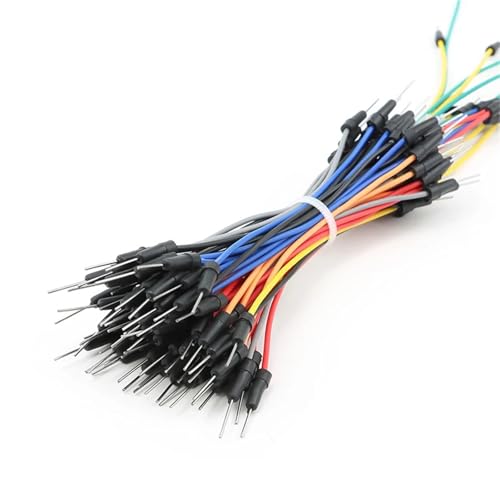 PABVRPYT 65 Stück Lötfreies Stromkabel für Steckplatine, 2-polige flexible Steckverbinder, gemischte Größen: 25, 20, 16 und 12 cm (5 Set) von PABVRPYT