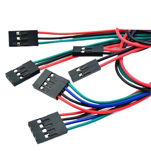 PABVRPYT DuPont Überbrückungskabel für 3D-Drucker, weiblich/weiblich, 70 cm, 2, 3 und 4 Pin, 5 Stück von PABVRPYT