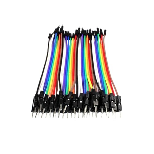 PABVRPYT Dupont-Überbrückungskabel, 40 Stück, 20 cm, 2,54 mm, 1 Pin auf 1 Pin, Stecker auf Stecker, Farbe (10 cm) von PABVRPYT
