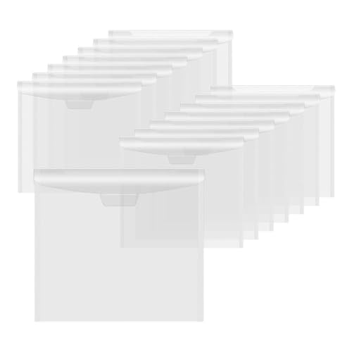 PACHHK 30,5 x 30,5 cm Scrapbook-Papier-Aufbewahrungstasche mit Schnallen-Design, transparente Papier-Aufbewahrungstasche zur Aufbewahrung von Scrapbook-Papier, Vinyl-Papier von PACHHK