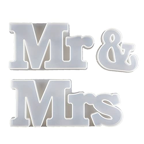 PACHHK MR & MRS Epoxidharz Form, Wortzeichen, GießFormen für Hochzeit, Heimdekoration, Tischdekoration, Kunst, DIY von PACHHK
