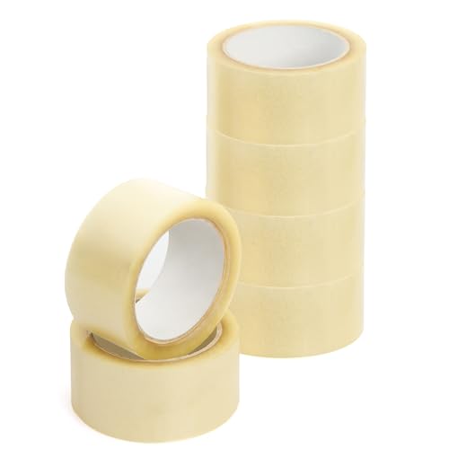 PACK to GO Packung mit 6 Rollen transparentem Klebeband in Rollen, extra stark und widerstandsfähig, ideal für Umzugskartons, Verpackungen und Pakete, Packung mit 6 Einheiten. PACK to GO Packung mit 6 Rollen transparentem Klebeband in Rollen, extra stark und widerstandsfähig, ideal für Umzugskartons, Verpackungen und Pakete, Packung mit 6 Einheiten. von PACK to GO