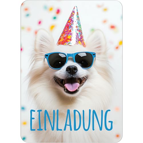 PACKLIST® Einladungskarten Geburtstag – 12x Einladungskarten Hund für Ihre Feier – Lustige Einladungskarten Kindergeburtstag, Motto-Partys und besondere Anlässe Unvergessliche! von PACKLIST