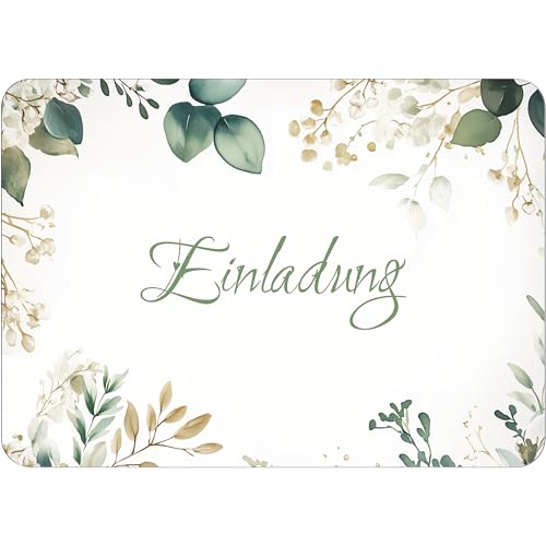 PACKLIST® Einladungskarten Hochzeit, Taufe, Party, Geburtstag – 12x Einladung Feier – Perfekte Partyeinladung im eleganten Aquarell-Design für besondere Anlässe von PACKLIST