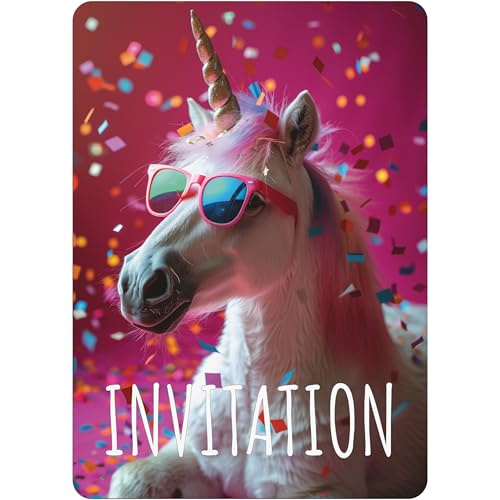 PACKLIST Einladungskarten zum Geburtstag FRANZÖSISCH - 12er Set Einhorn Einladungskarten für Ihre Party - Die perfekte Einladungskarte für eine unvergessliche Party! von PACKLIST