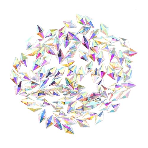 100Stücke Imitation Nagelkunst Rhombus Edelsteine Glänzende Nageldekoration für DIY Nagelkunst Handy Dekoration und Bastelprojekte von PACKOVE