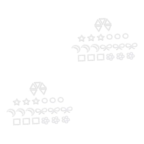 2 Stück Dekorative Maniküre Charms Herzform und Schleifen Nail Art Zubehör für Nägel für Diy Nageldesign Passend für Verschiedene Anlässe von PACKOVE