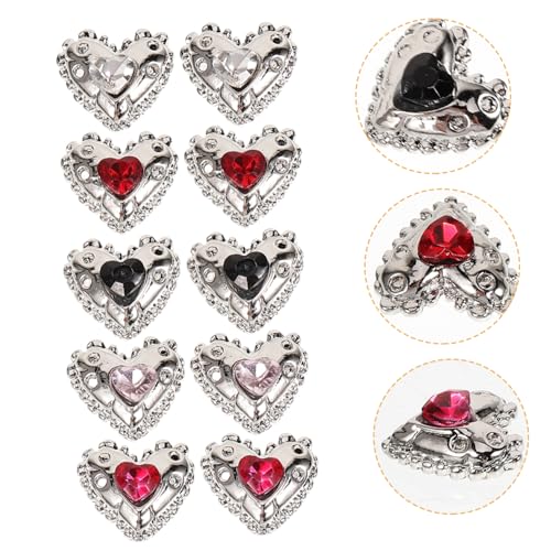 25 Stück Herzförmige Nail Art Charms mit Niedliche Dekorationen für Nageldesign und Maniküre für Nagelstudios und Diy Projekte von PACKOVE