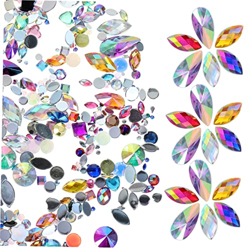 300Stücke Flatback Strasssteine Mischfarben für DIY Bastelprojekte Nailart Zubehör Dekoration für Make Up Karten und Mehr von PACKOVE
