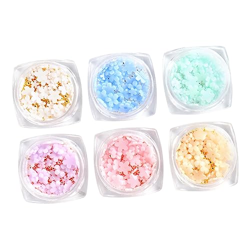 4 Sätze Nail Art Charms Sonnenblumen Harz Charms Für Damen Nail Art Zubehör Für Maniküre Und Diy 6boxen*4 von PACKOVE