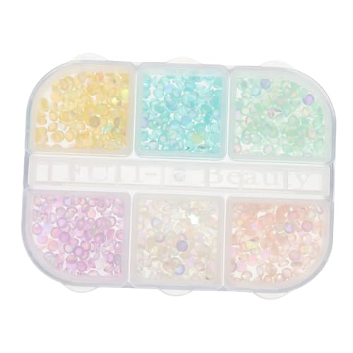 5 Boxen Farben aus Menschlichen Perlen Nail Art Zubehör Resin Nail Decors für Maniküre Einfache Anwendung für Zuhause oder Nagelsalons von PACKOVE