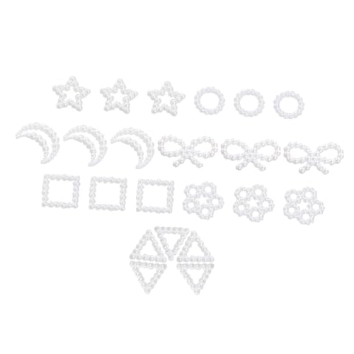 Dekorative Maniküre Charms Ersatzteile für Nagelkunst Herzform und Schleife Perlenfarbe für Nageldesigns und Diy Projekte von PACKOVE