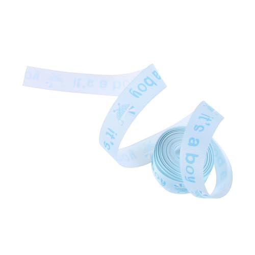 PACKOVE 1 Rolle Babyparty Band Geschenkband Für Jungen Haarband Für Kleine Jungen Weihnachtsgeschenkband Floristenbedarfsband Kleines Babyshow Band Blumenstraußband Polyester von PACKOVE