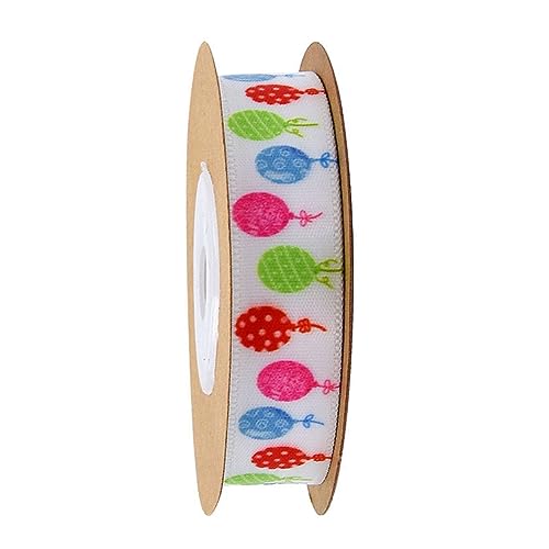 PACKOVE 1 Rolle Geburtstags Seidenband mit Ballon Druck Yards Breit Dekoratives Geschenkband für Bastelarbeiten Verpackungen und Feiern von PACKOVE