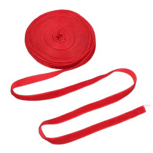 PACKOVE 1 Rolle Geschenkband aus Flanell farbiges Band Bandriemen Partyband Bänder für Handwerk Verschiedene Bänder zum Basteln Buntes Band zum Basteln Polyester rot von PACKOVE