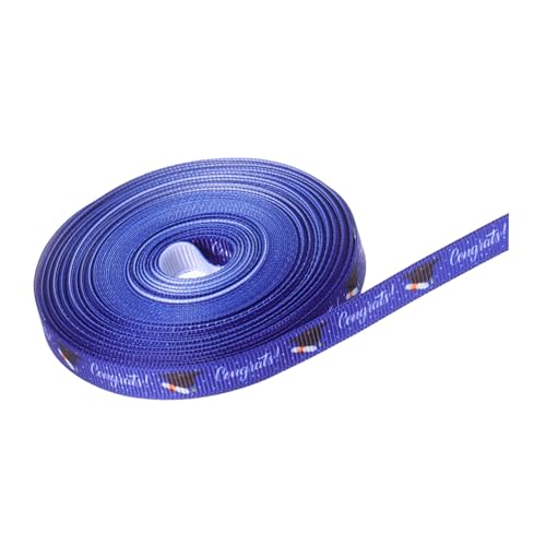 PACKOVE 1 Rolle Geschenkband für Abschlusssaison Abschlussband-Krawatte breites Band Bandabschluss Band-Abschlussfeier herzlichen glückwunsch grad band Abschlussbänder Polyester Blau PACKOVE 1 Rolle Geschenkband für Abschlusssaison Abschlussband-Krawatte breites Band Bandabschluss Band-Abschlussfeier herzlichen glückwunsch grad band Abschlussbänder Polyester Blau von PACKOVE