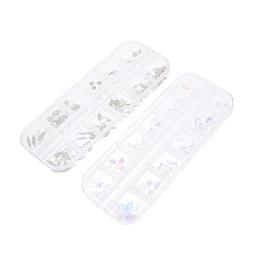 PACKOVE 1 Satz Boxen Diy Nagelkunst Dekoration Künstliche Fingernägel Strasssteine Für Kreative Nail Art Für Zuhause Und Profis Für Vielseitige Anwendungen 2boxen von PACKOVE