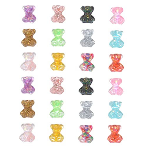 PACKOVE 1 Satz Cartoon Bär Nagelkunst Strass Dekorationen Kawaii Nail Art Zubehör Bunten Farben Für Diy Maniküre Und Kreative Nageldesigns Für 100 Stück von PACKOVE
