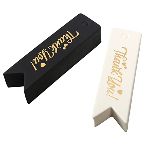PACKOVE 1 Satz Herzförmige Dankeschön Etiketten Weiße Und Schwarze Thank You Tags Für Dekoration Und Für Weihnachten Und Besondere Anlässe 200 Stück von PACKOVE