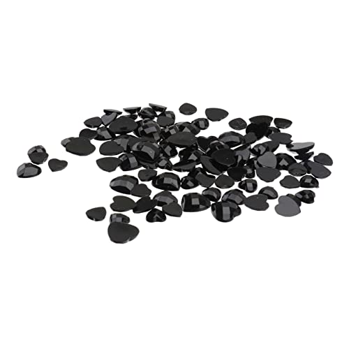 PACKOVE 1 Satz Herzförmige Nageldiamanten Nagelschmuck Strass Diy-maniküre-ornament Nagelkunst-edelsteine Nägel Charme Nailart-strasssteine Nagelanhänger Herz Black Acryl von PACKOVE