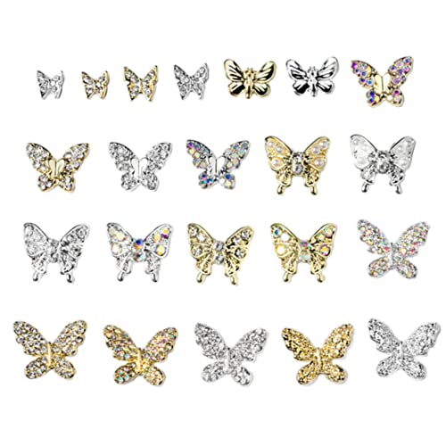 PACKOVE 1 Satz Teiliges Schmetterlings Nail Charms Nail Art Dekorationen Für Kreative Diy Nageldesigns Einfach Anzuwenden Mit Freunden 22 Stück PACKOVE 1 Satz Teiliges Schmetterlings Nail Charms Nail Art Dekorationen Für Kreative Diy Nageldesigns Einfach Anzuwenden Mit Freunden 22 Stück von PACKOVE