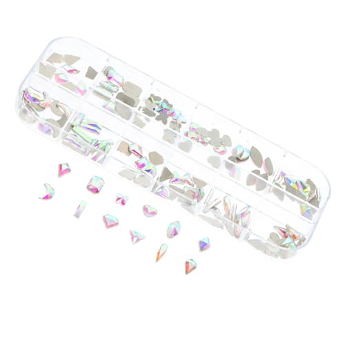 PACKOVE 1 Schachtel Flache Nagelcharms aus Strass Bunte Rhinestones für Maniküre Vielseitige Formen für Diy Nageldesign für Nägel und Körperdekorationen von PACKOVE